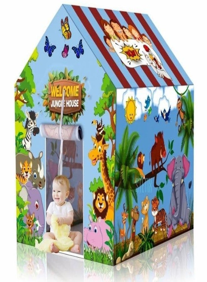 CAPSEA Play Tent House for Toys for 2 to 8Years Old Girls Boys,Colorfull and Light Weight and Foldable Children Kids Toys,Indoor and Outdoor Tent House (Jungle Tent House) - Image 1